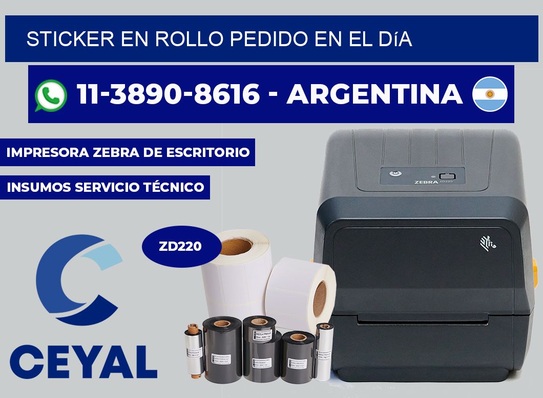 STICKER EN ROLLO Pedido en el día