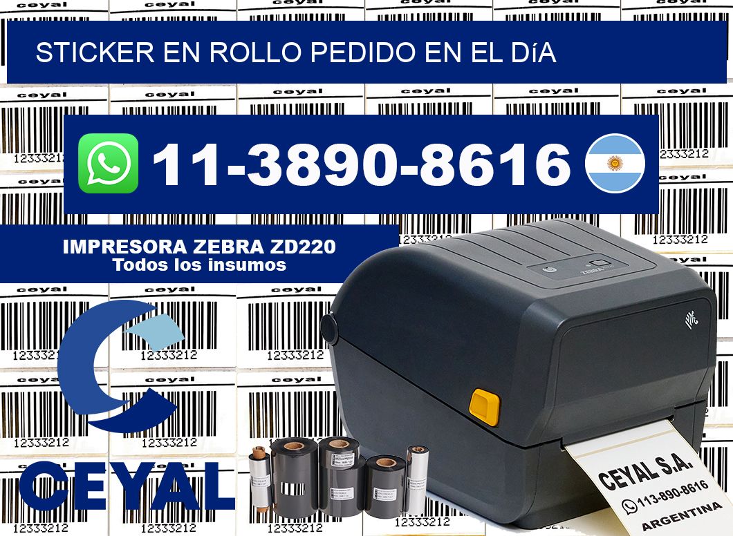 STICKER EN ROLLO Pedido en el día