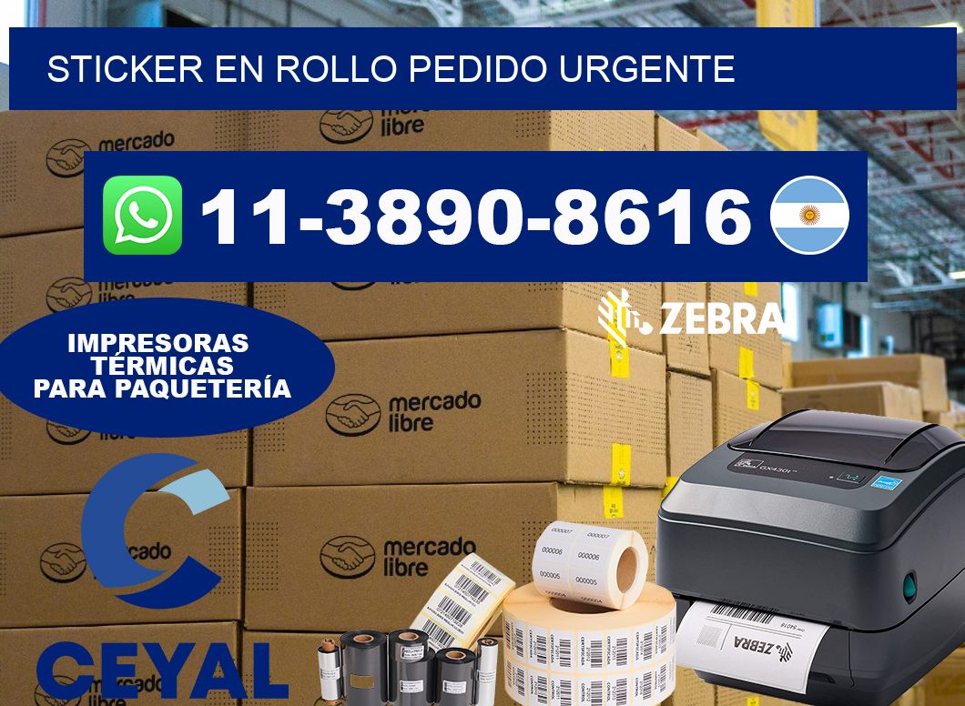 STICKER EN ROLLO Pedido urgente