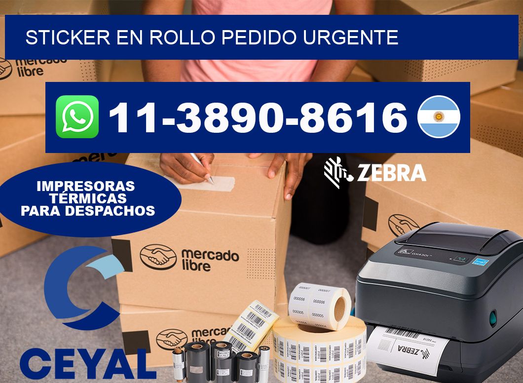 STICKER EN ROLLO Pedido urgente