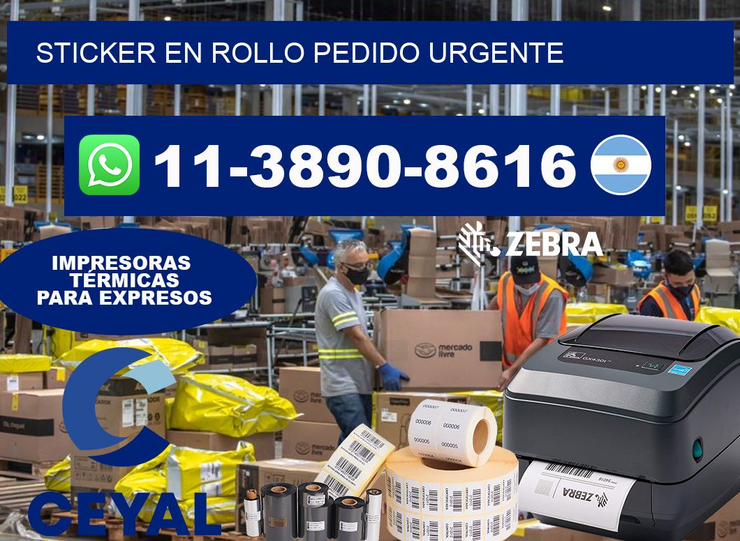 STICKER EN ROLLO Pedido urgente