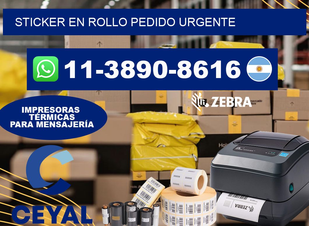 STICKER EN ROLLO Pedido urgente