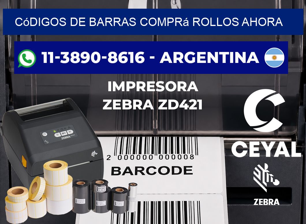 códigos de barras Comprá rollos ahora