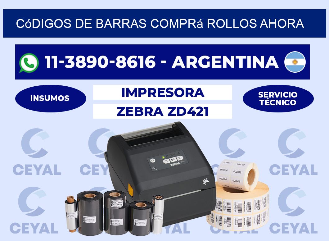 códigos de barras Comprá rollos ahora
