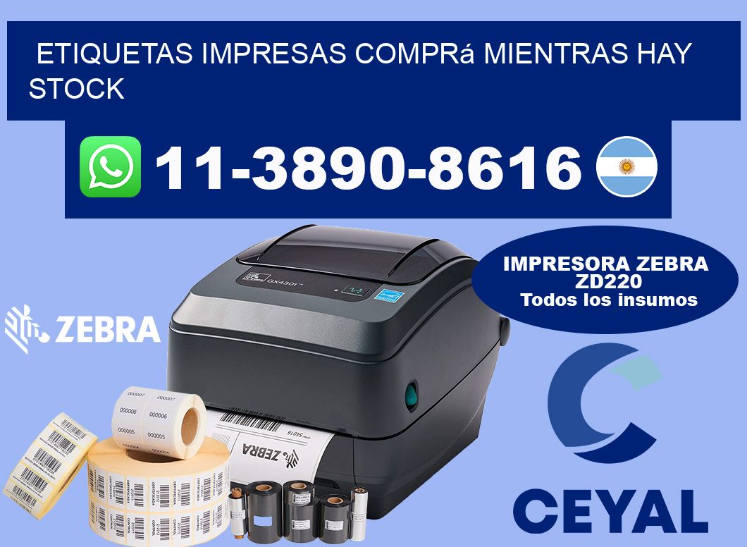 etiquetas impresas Comprá mientras hay stock