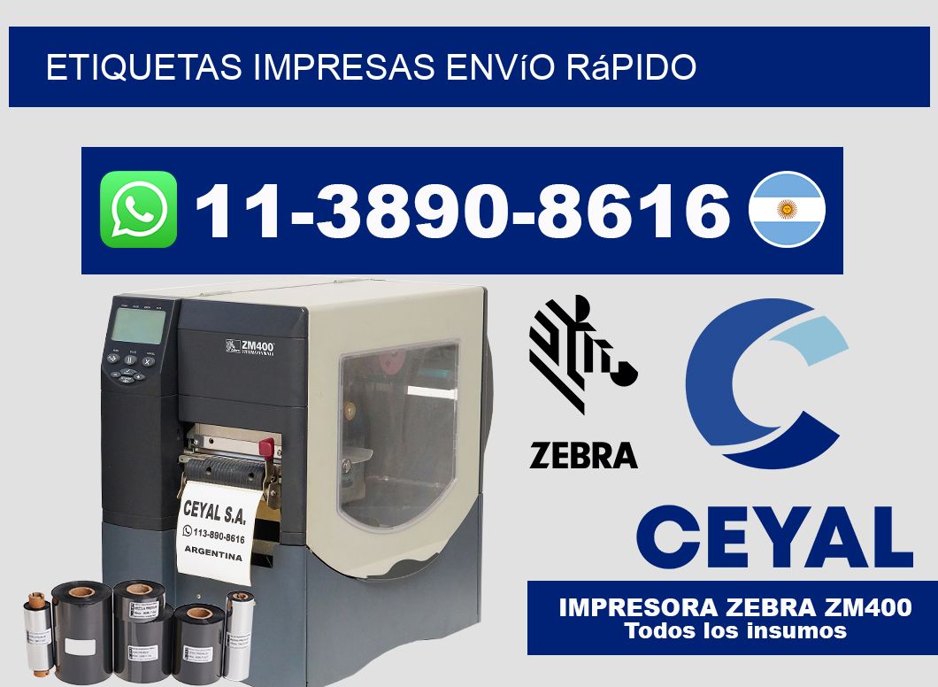 etiquetas impresas Envío rápido