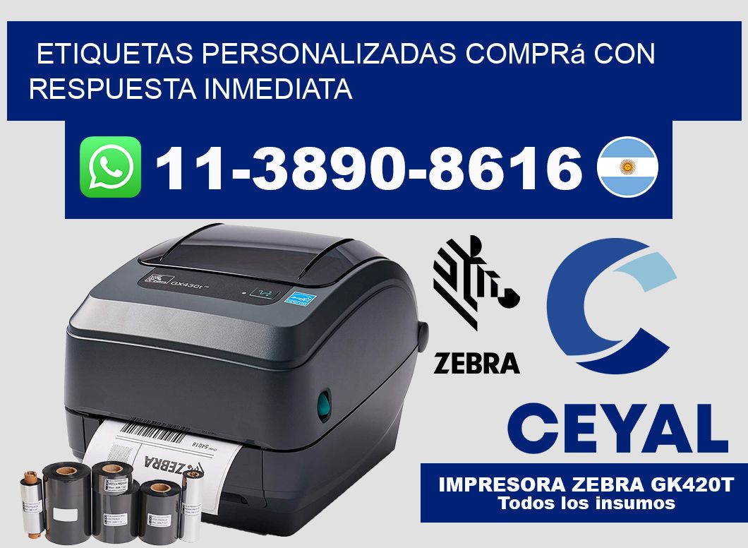 etiquetas personalizadas Comprá con respuesta inmediata