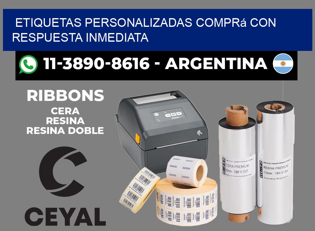 etiquetas personalizadas Comprá con respuesta inmediata