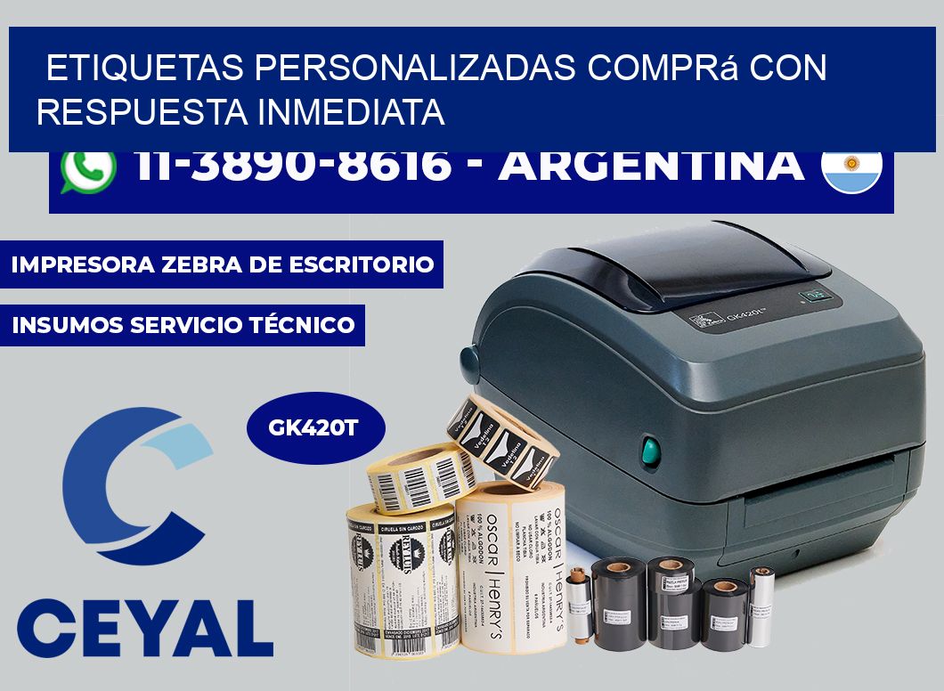 etiquetas personalizadas Comprá con respuesta inmediata