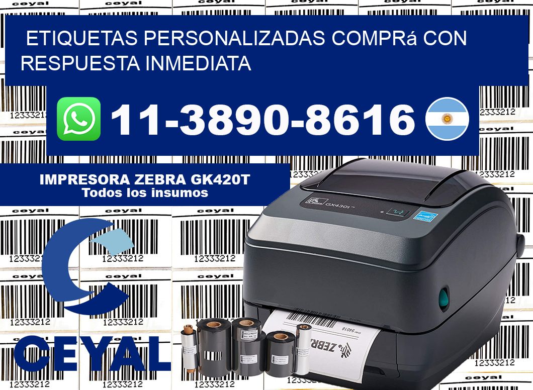 etiquetas personalizadas Comprá con respuesta inmediata