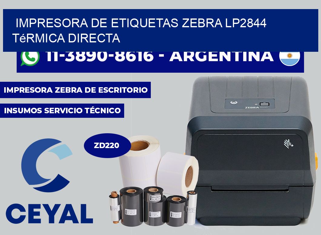 impresora de etiquetas zebra LP2844 térmica directa