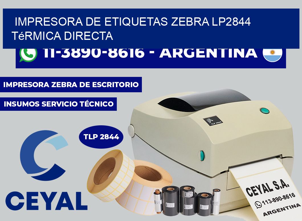 impresora de etiquetas zebra LP2844 térmica directa
