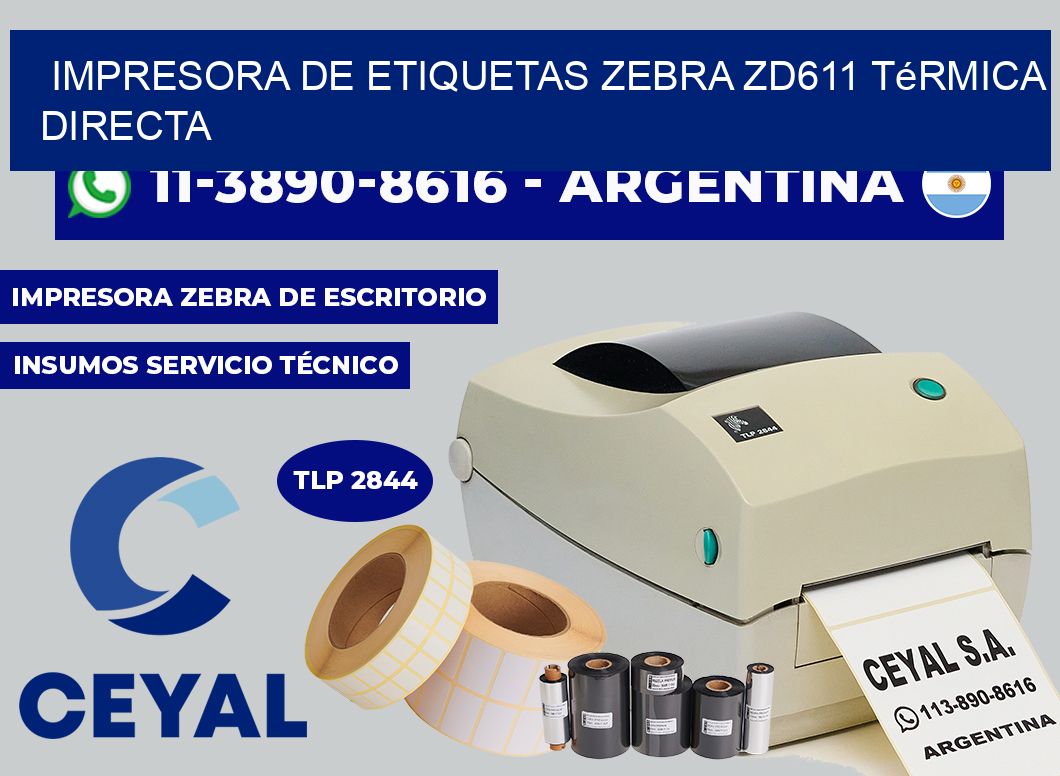 impresora de etiquetas zebra ZD611 térmica directa