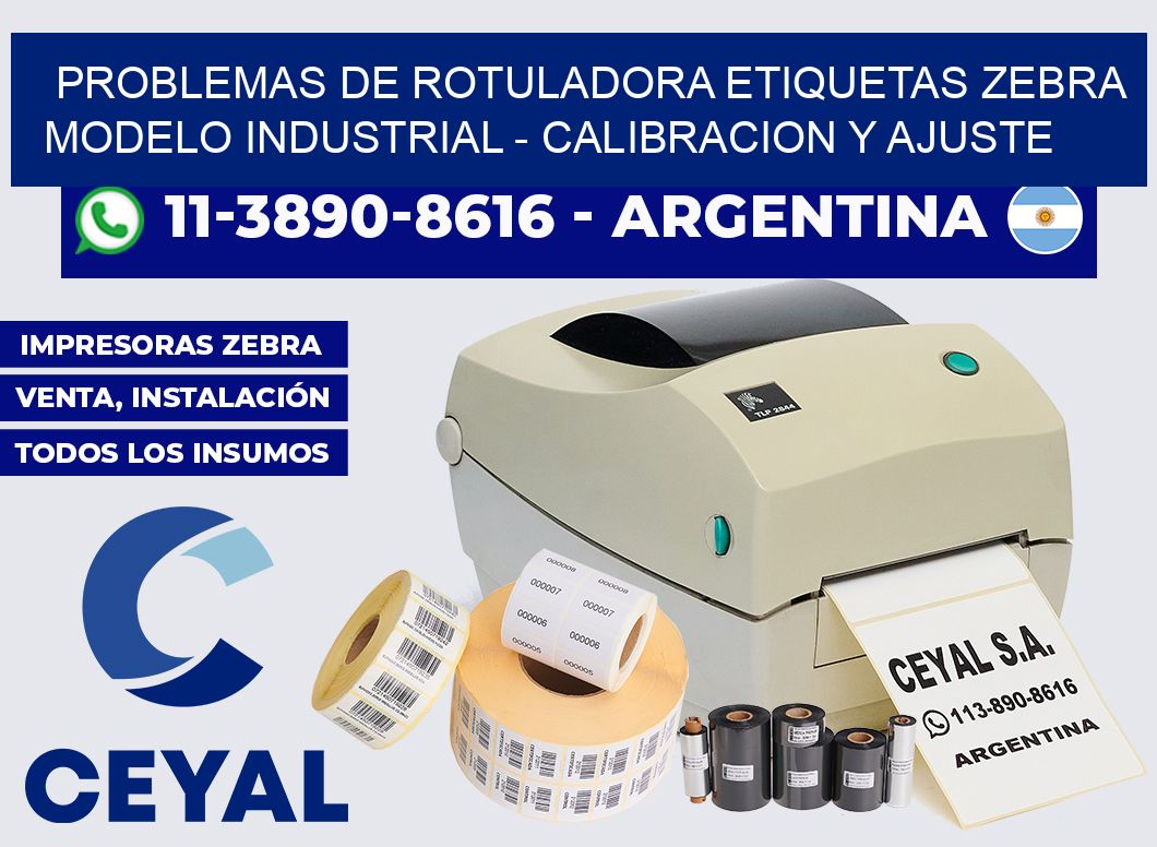 problemas de rotuladora etiquetas ZEBRA modelo industrial – Calibracion y Ajuste