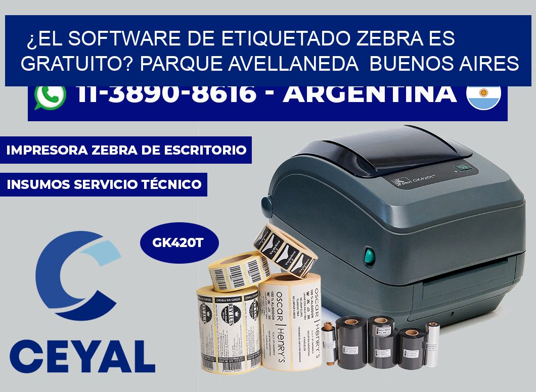 ¿El software de etiquetado Zebra es gratuito? Parque Avellaneda Buenos Aires
