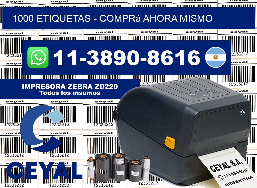 1000 ETIQUETAS - Comprá ahora mismo