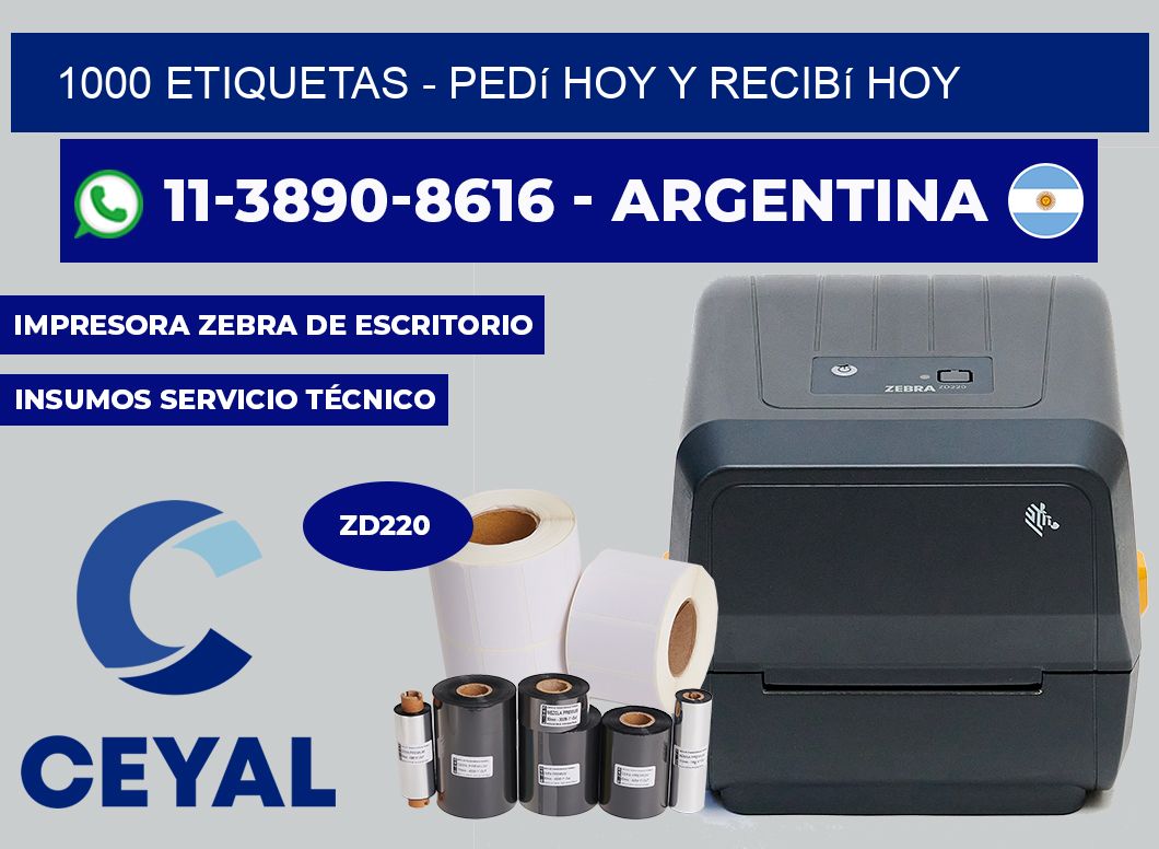 1000 ETIQUETAS - Pedí hoy y recibí hoy
