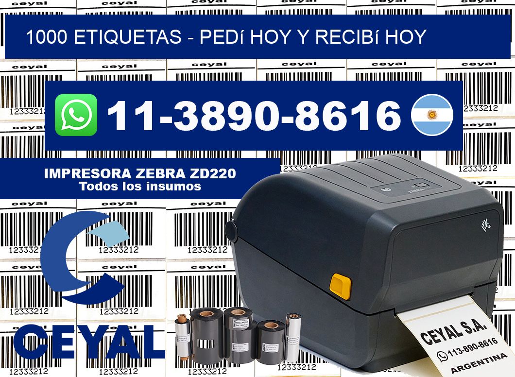 1000 ETIQUETAS - Pedí hoy y recibí hoy