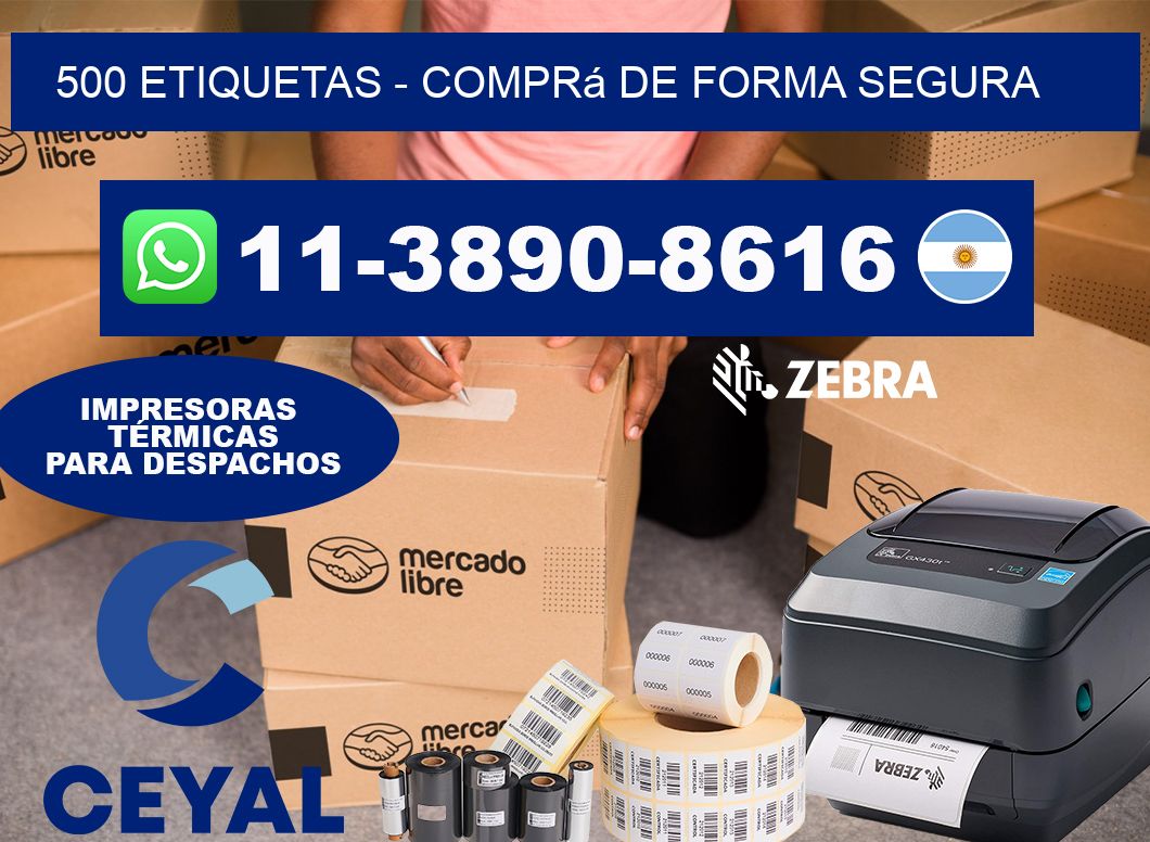 500 ETIQUETAS - Comprá de forma segura
