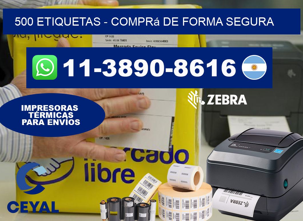 500 ETIQUETAS - Comprá de forma segura