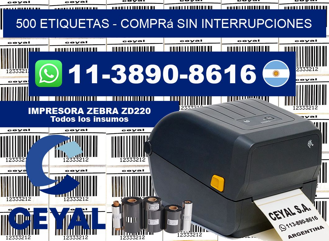 500 ETIQUETAS - Comprá sin interrupciones