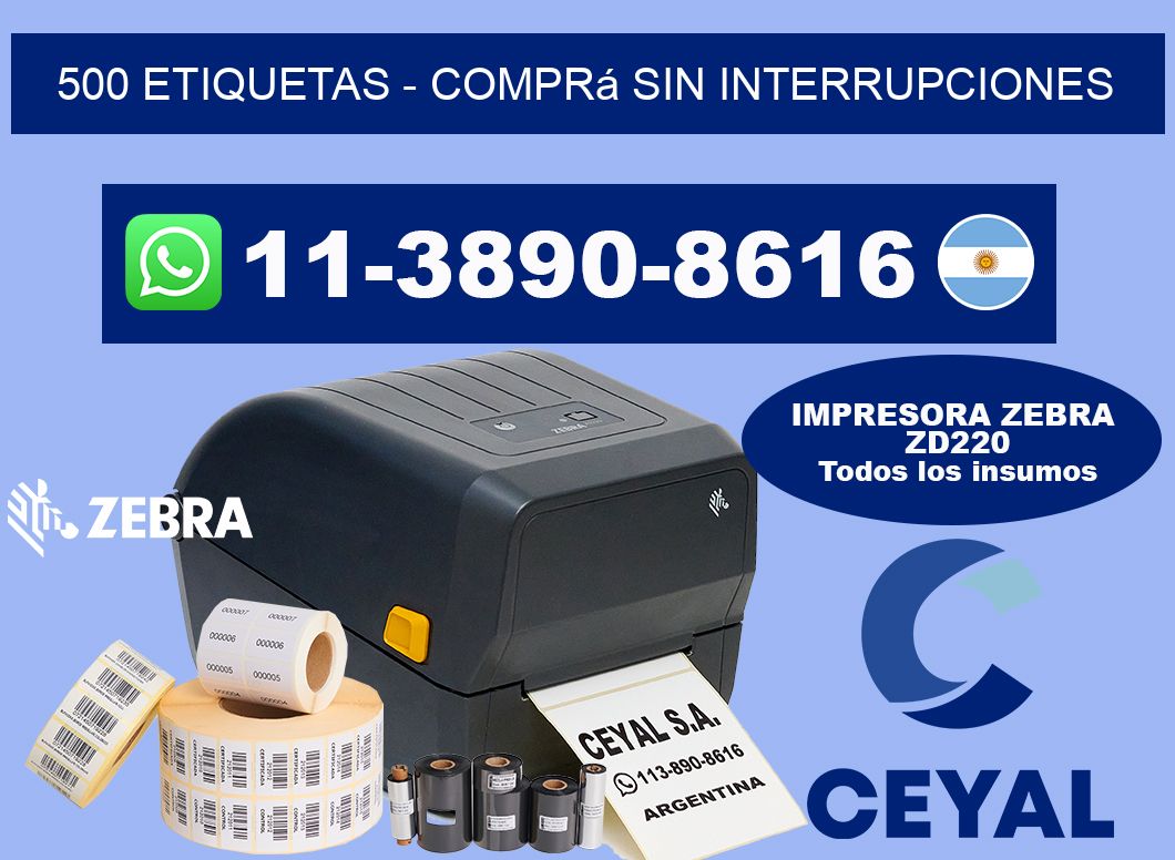 500 ETIQUETAS - Comprá sin interrupciones