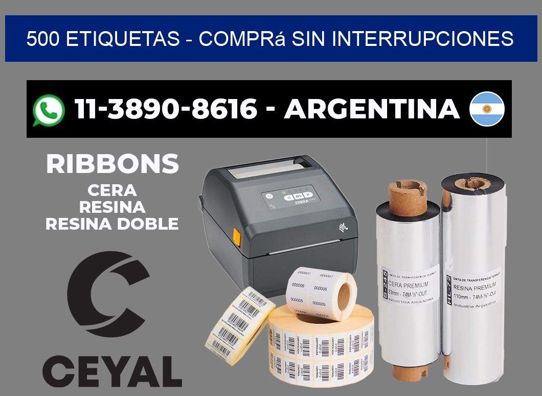 500 ETIQUETAS - Comprá sin interrupciones