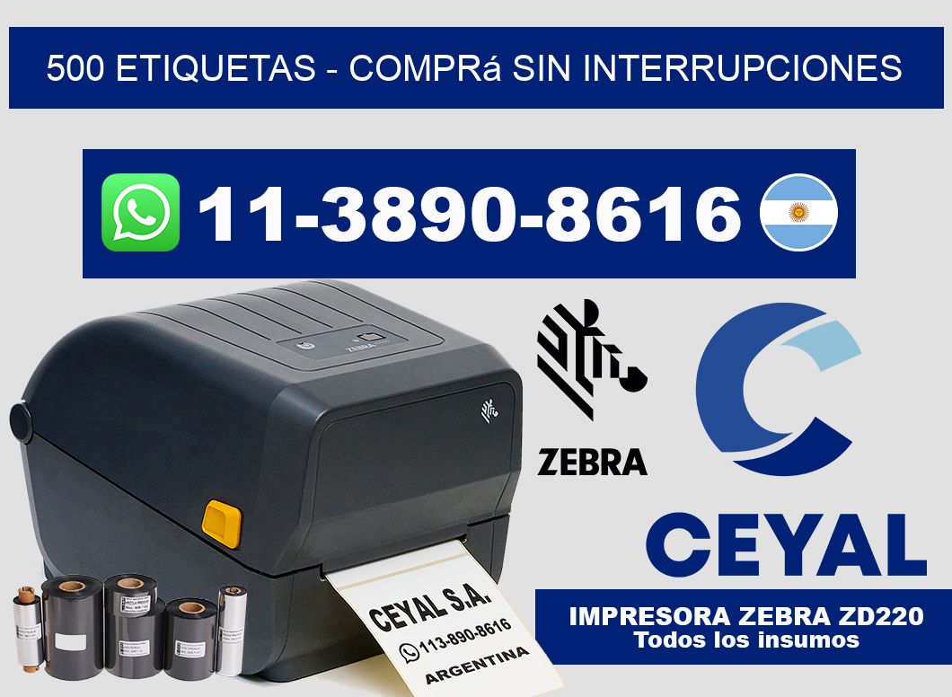 500 ETIQUETAS – Comprá sin interrupciones