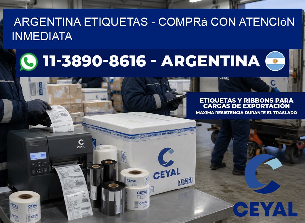 ARGENTINA ETIQUETAS - Comprá con atención inmediata