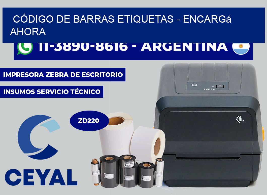 CÓDIGO DE BARRAS ETIQUETAS - Encargá ahora