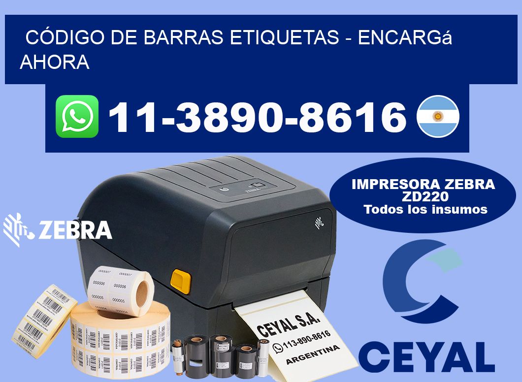 CÓDIGO DE BARRAS ETIQUETAS - Encargá ahora