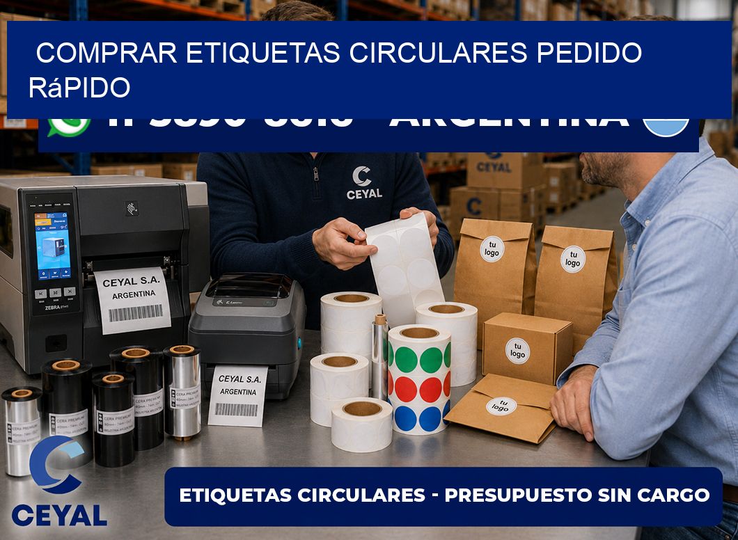 COMPRAR ETIQUETAS CIRCULARES Pedido rápido