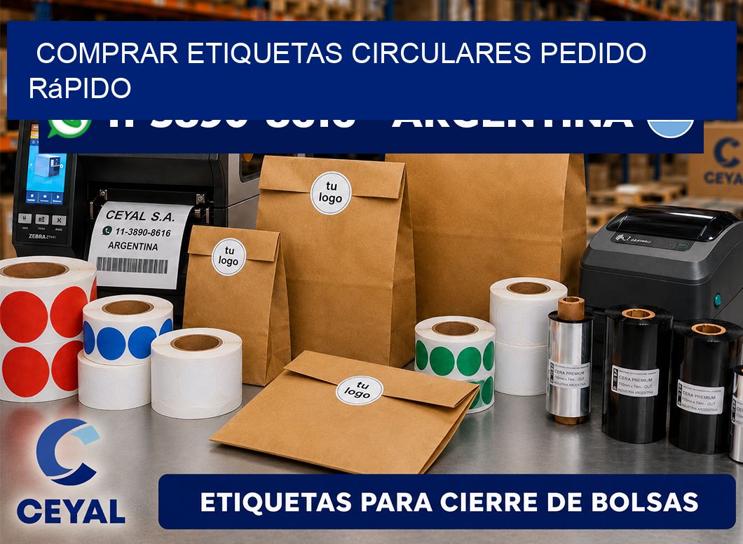 COMPRAR ETIQUETAS CIRCULARES Pedido rápido