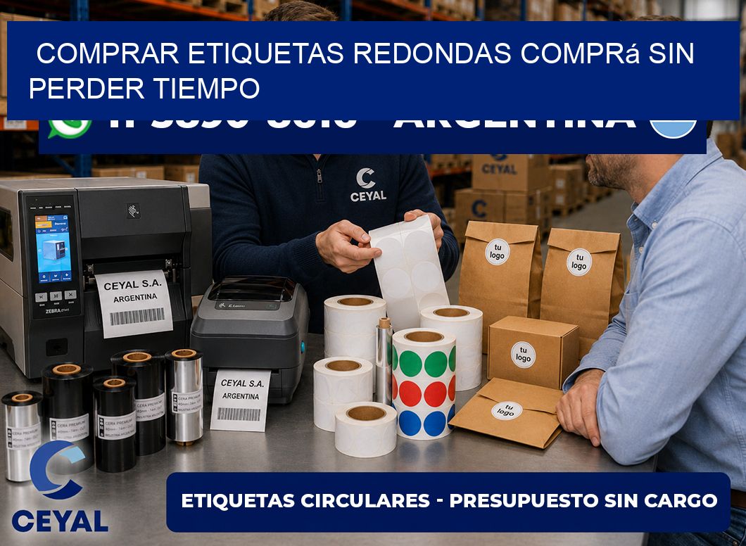 COMPRAR ETIQUETAS REDONDAS Comprá sin perder tiempo