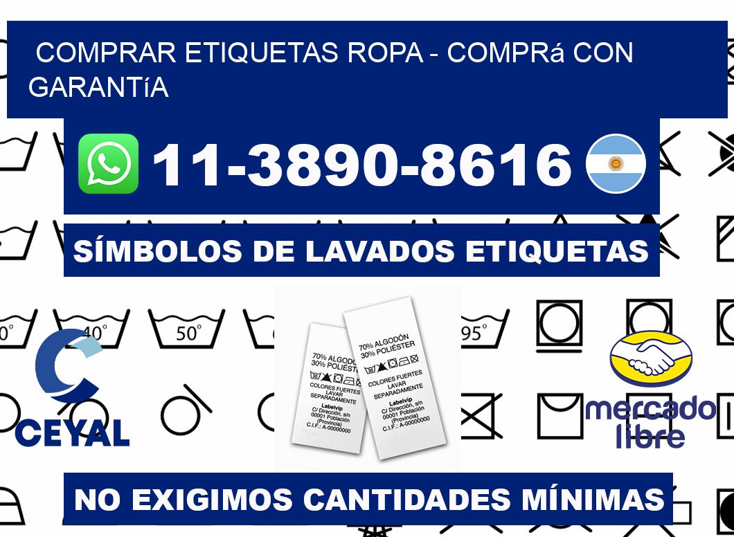 COMPRAR ETIQUETAS ROPA - Comprá con garantía