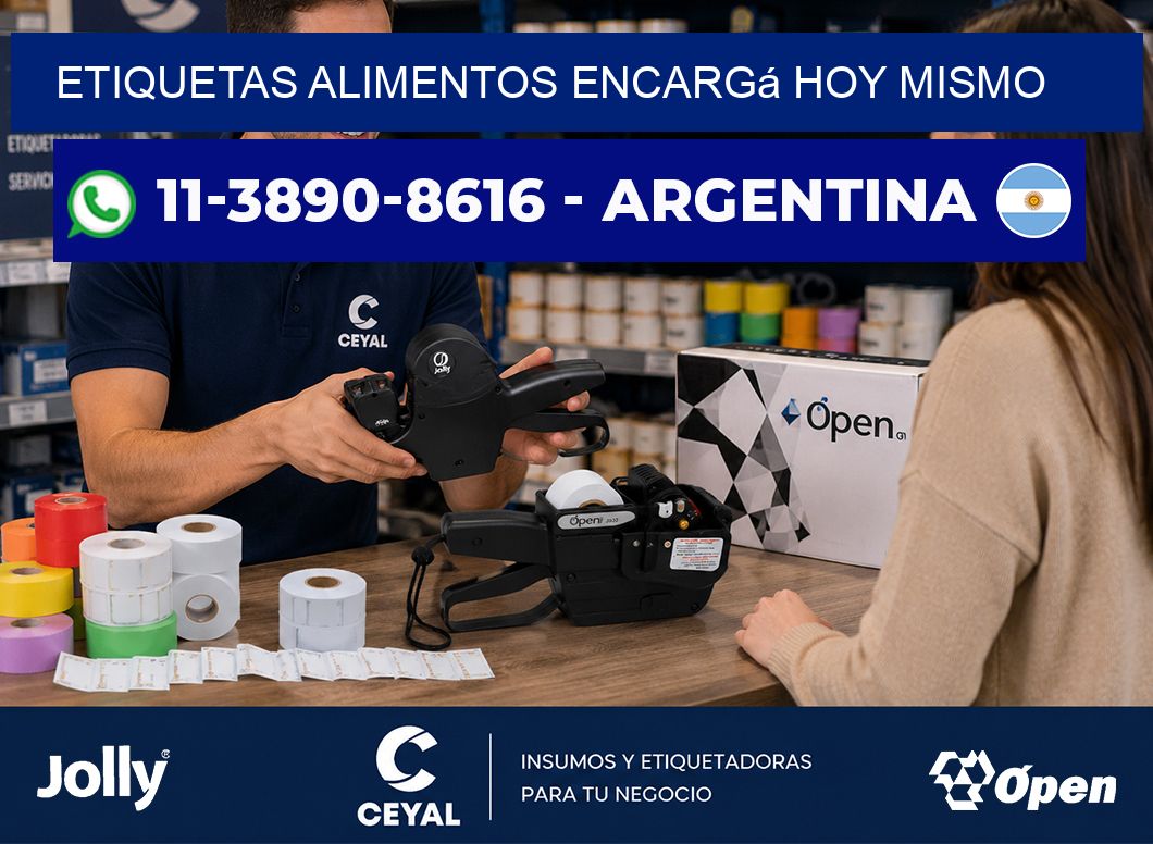 ETIQUETAS ALIMENTOS Encargá hoy mismo