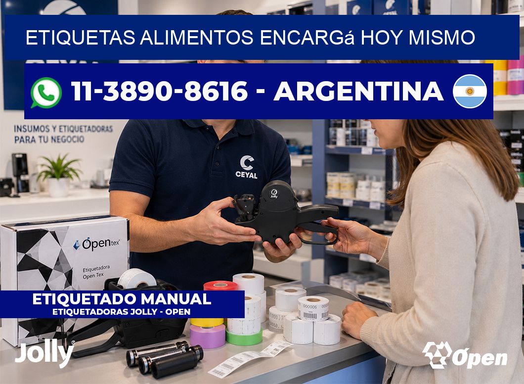 ETIQUETAS ALIMENTOS Encargá hoy mismo