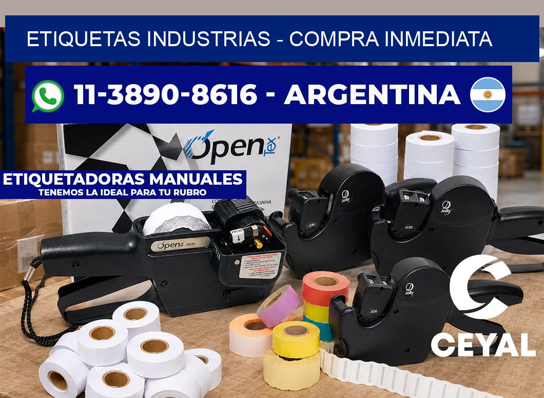 ETIQUETAS INDUSTRIAS - Compra inmediata