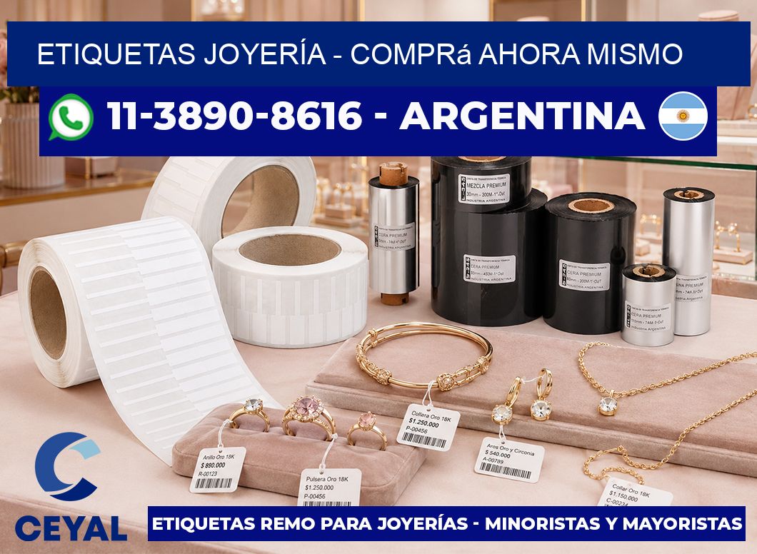 ETIQUETAS JOYERÍA - Comprá ahora mismo