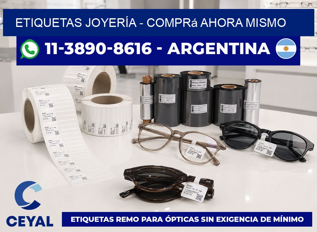 ETIQUETAS JOYERÍA - Comprá ahora mismo