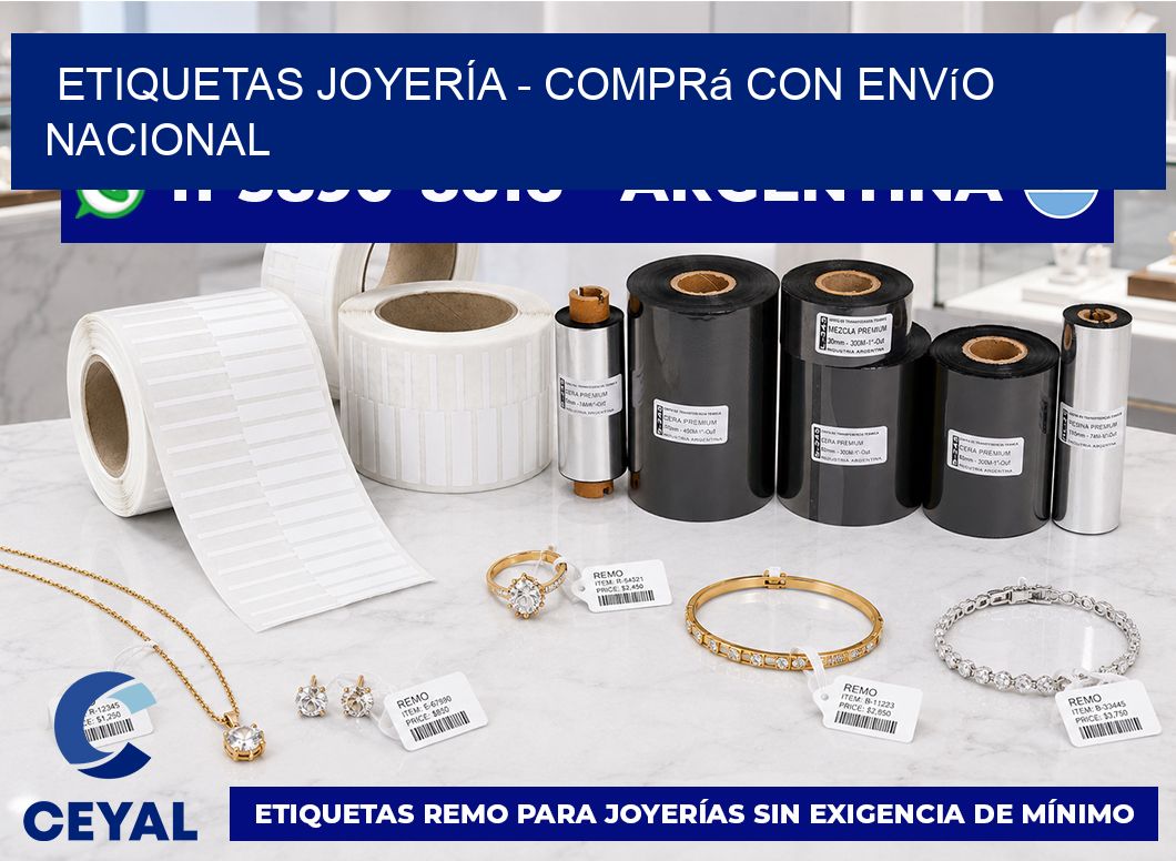 ETIQUETAS JOYERÍA - Comprá con envío nacional