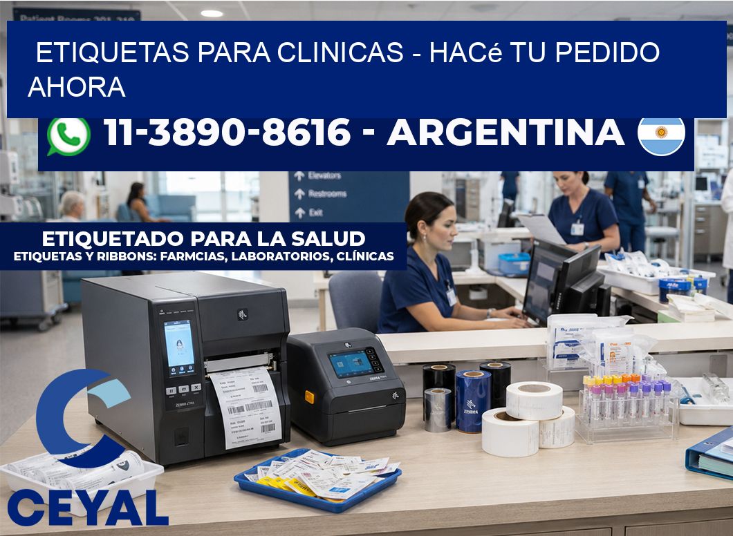 ETIQUETAS PARA CLINICAS - Hacé tu pedido ahora
