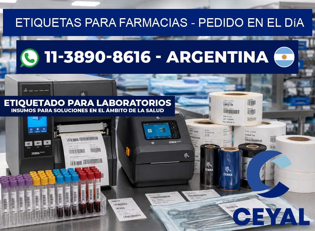 ETIQUETAS PARA FARMACIAS – Pedido en el día
