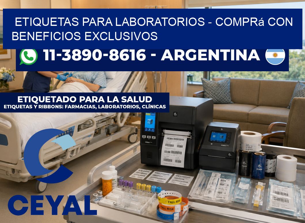 ETIQUETAS PARA LABORATORIOS - Comprá con beneficios exclusivos