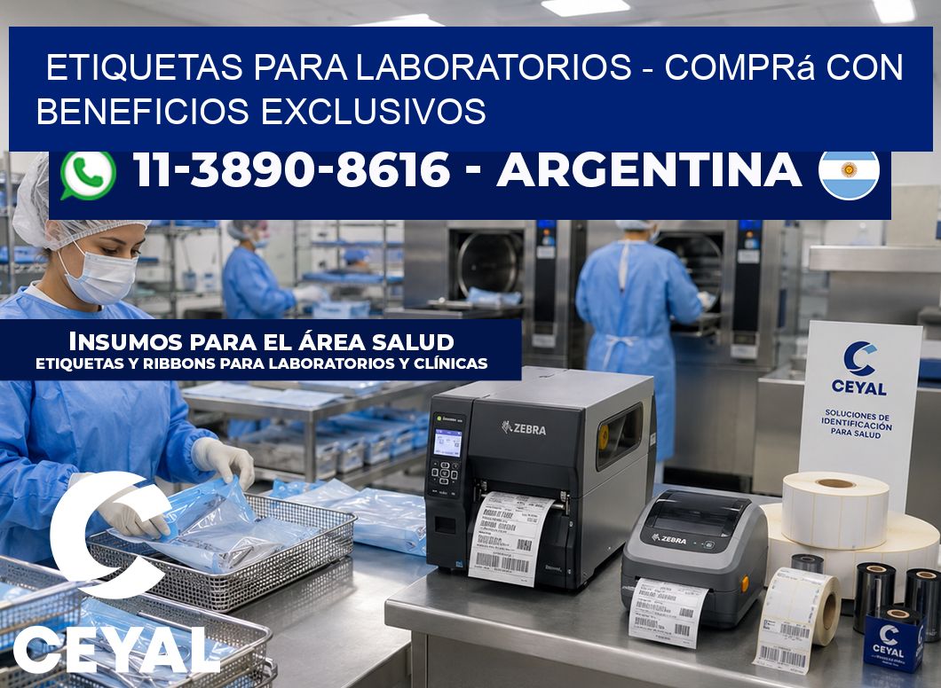 ETIQUETAS PARA LABORATORIOS - Comprá con beneficios exclusivos
