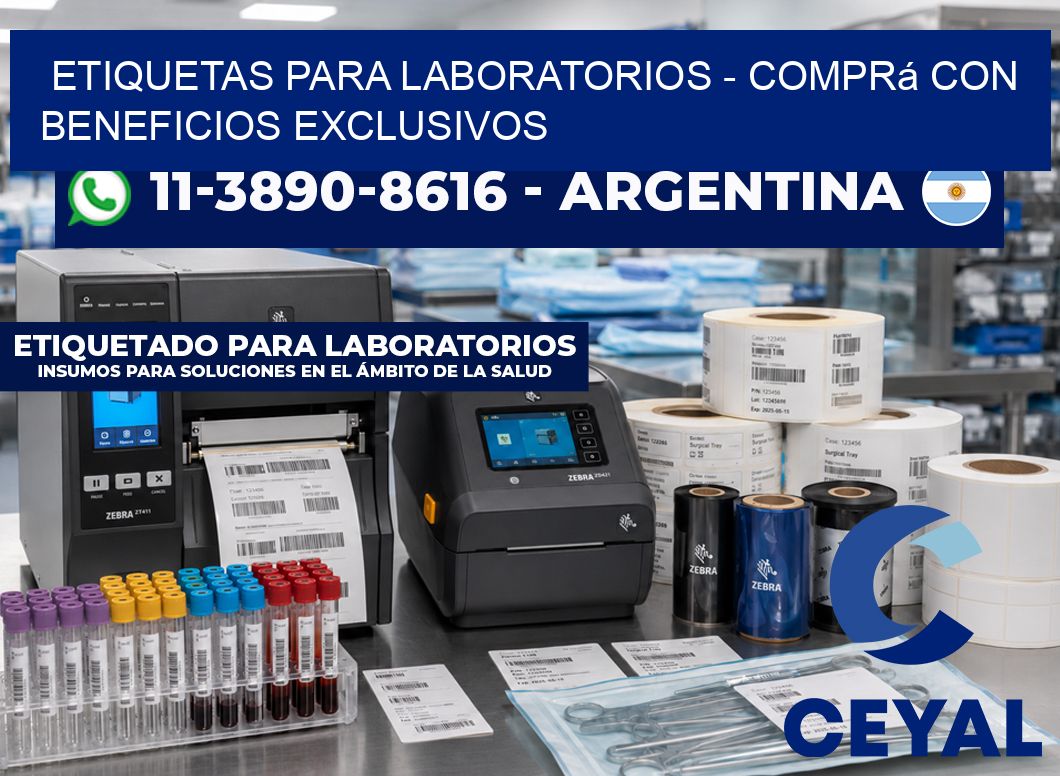 ETIQUETAS PARA LABORATORIOS - Comprá con beneficios exclusivos