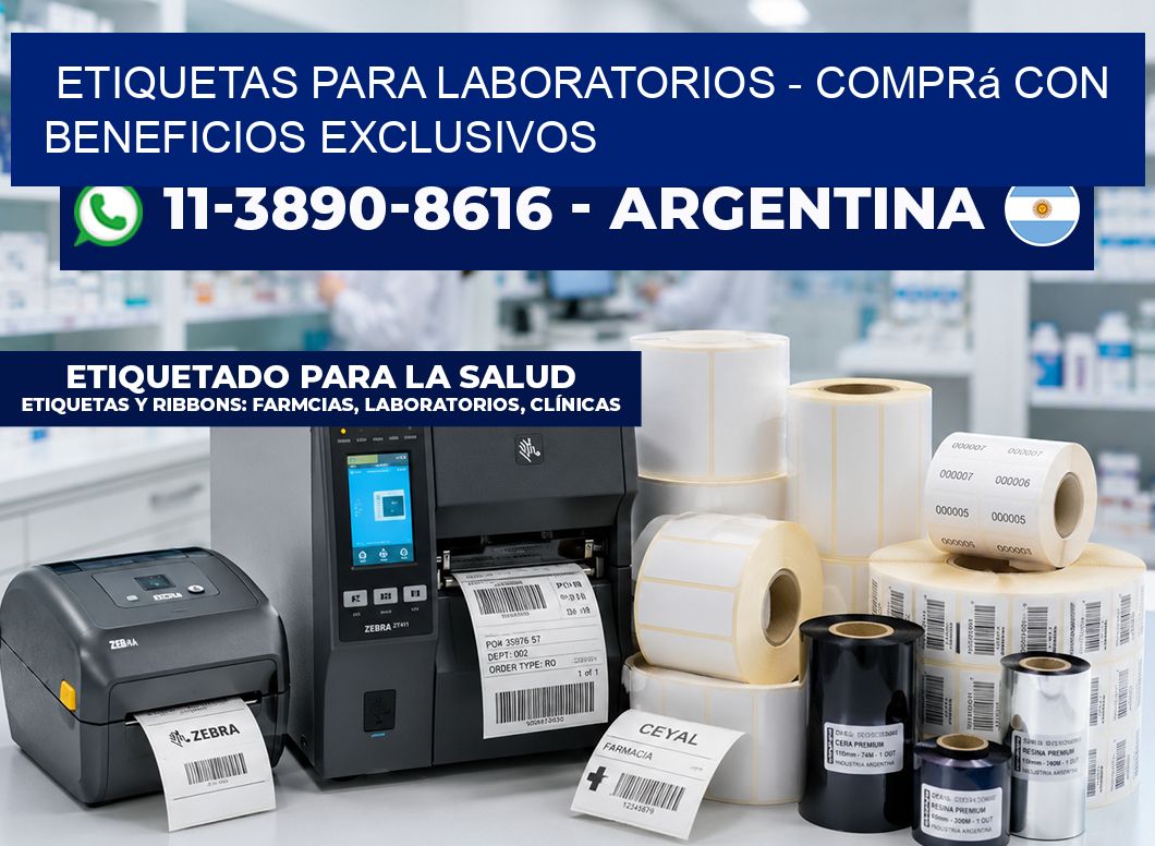 ETIQUETAS PARA LABORATORIOS - Comprá con beneficios exclusivos