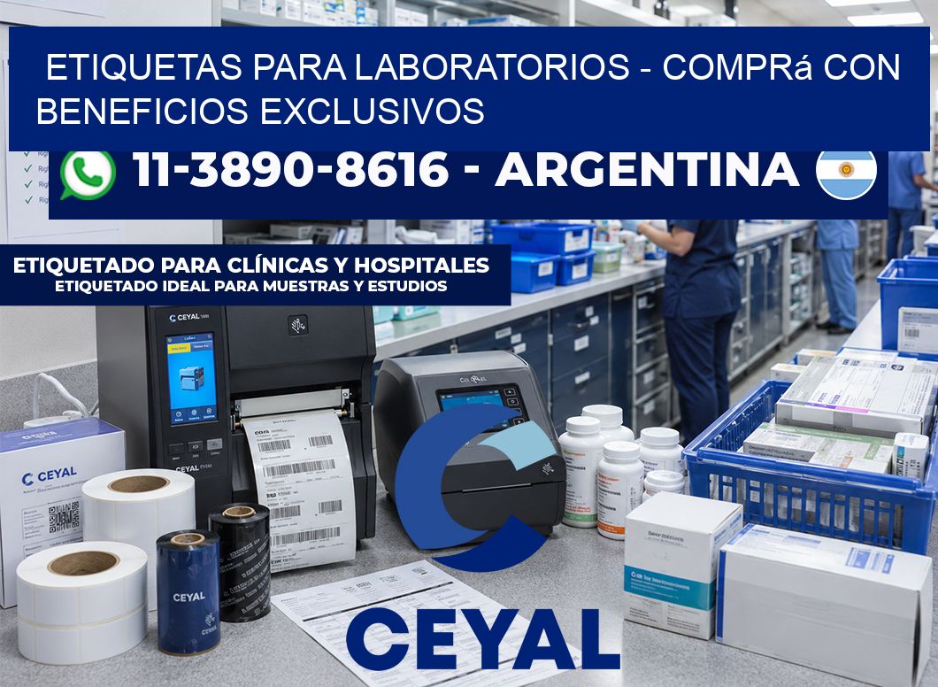 ETIQUETAS PARA LABORATORIOS – Comprá con beneficios exclusivos