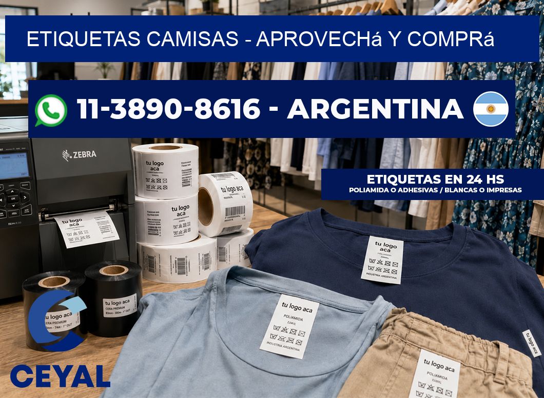 Etiquetas Camisas - Aprovechá y comprá