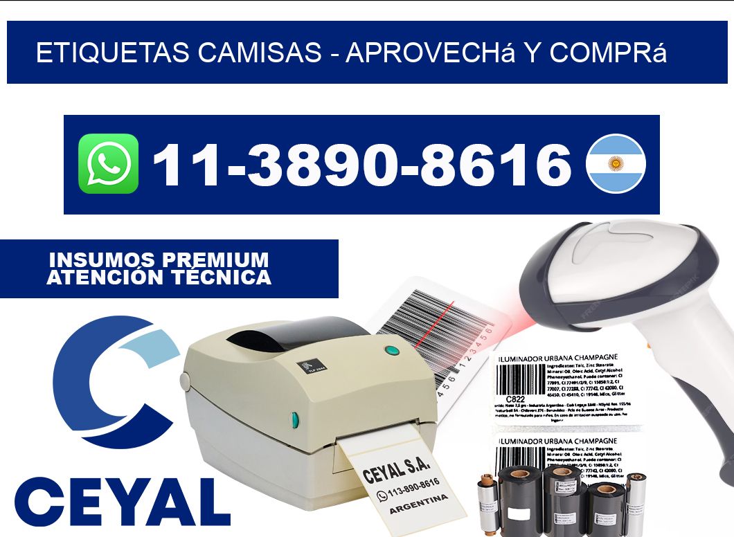 Etiquetas Camisas - Aprovechá y comprá